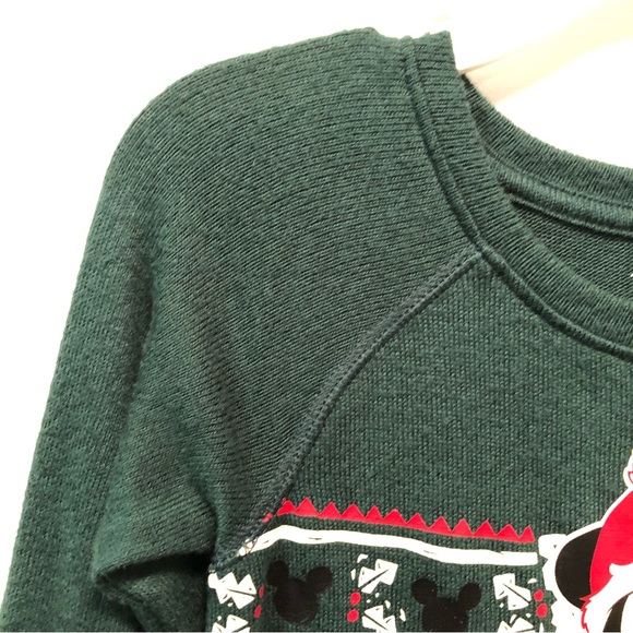 Disney Holiday Mickey Raglan Jumpsuit Baby Beans Kohls Christmas Sleeper 18M New - Picture 10 of 17